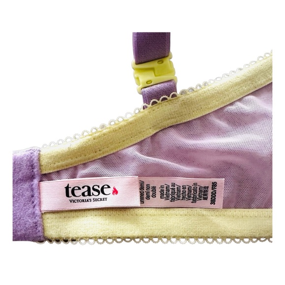 VICTORIA’S SECRET Tease Unlined Underwire Bra 38DDD Lavender - Picture 3 of 6